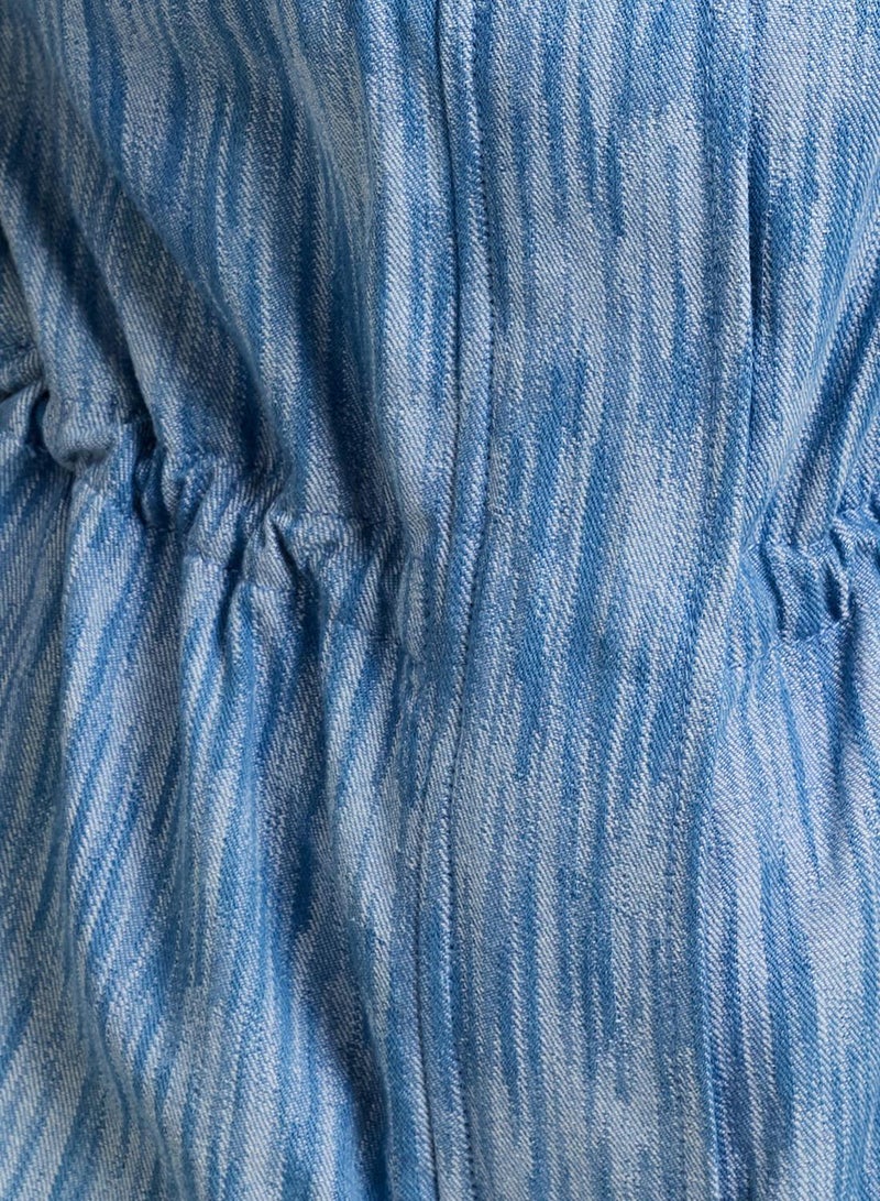 French Connection Bessie Textured Denim Waistcoat - Image 4